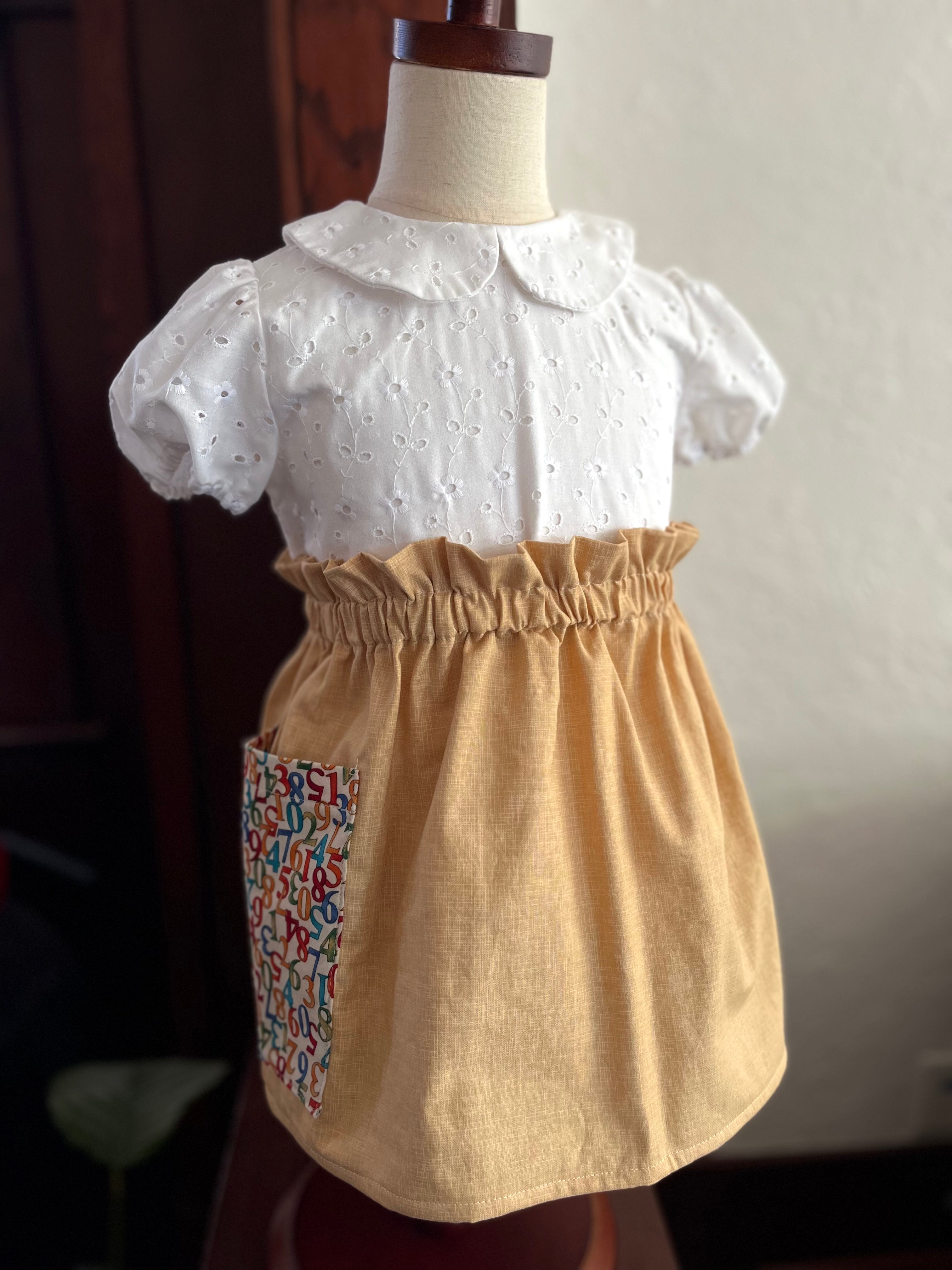 High waist skirt with pockets - Numbers