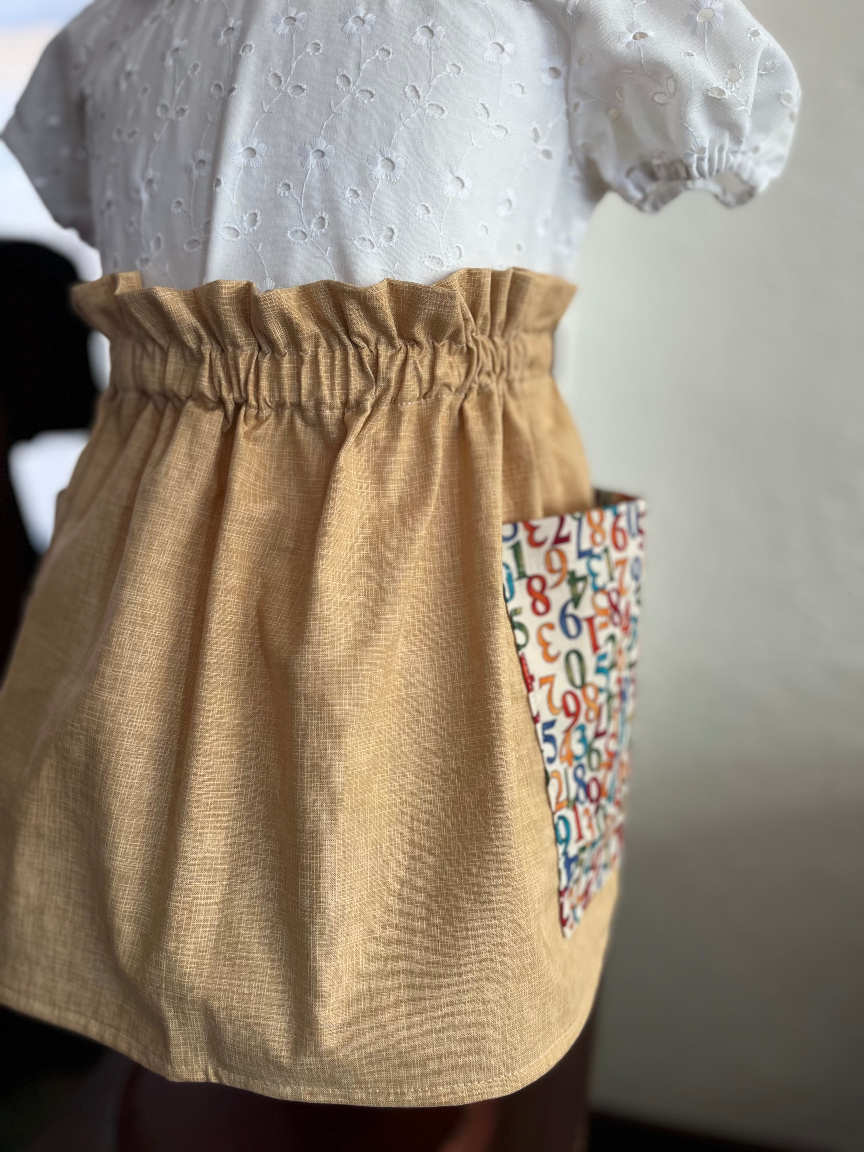 High waist skirt with pockets - Numbers