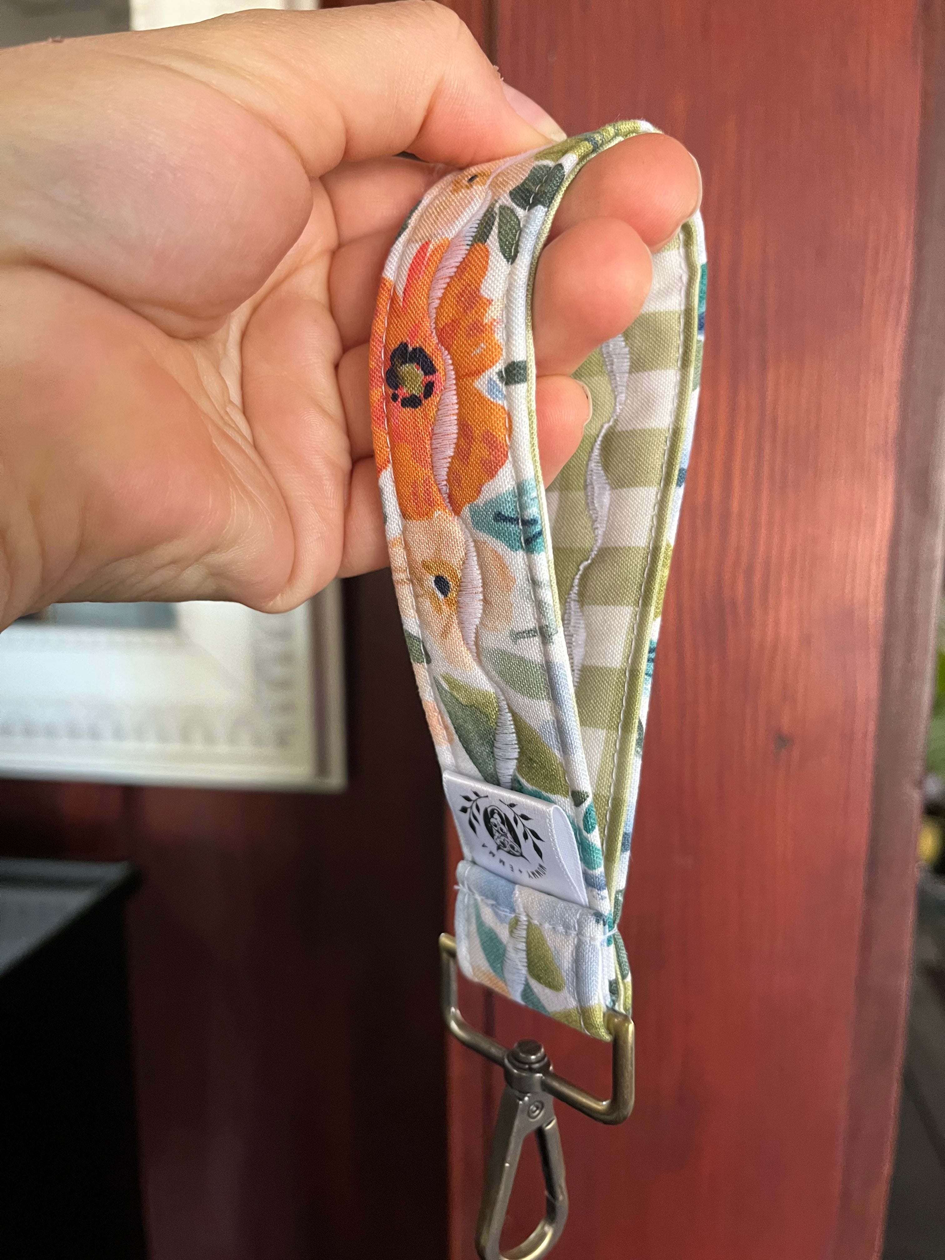 Whispering Garden Fabric Wristlet Lanyards