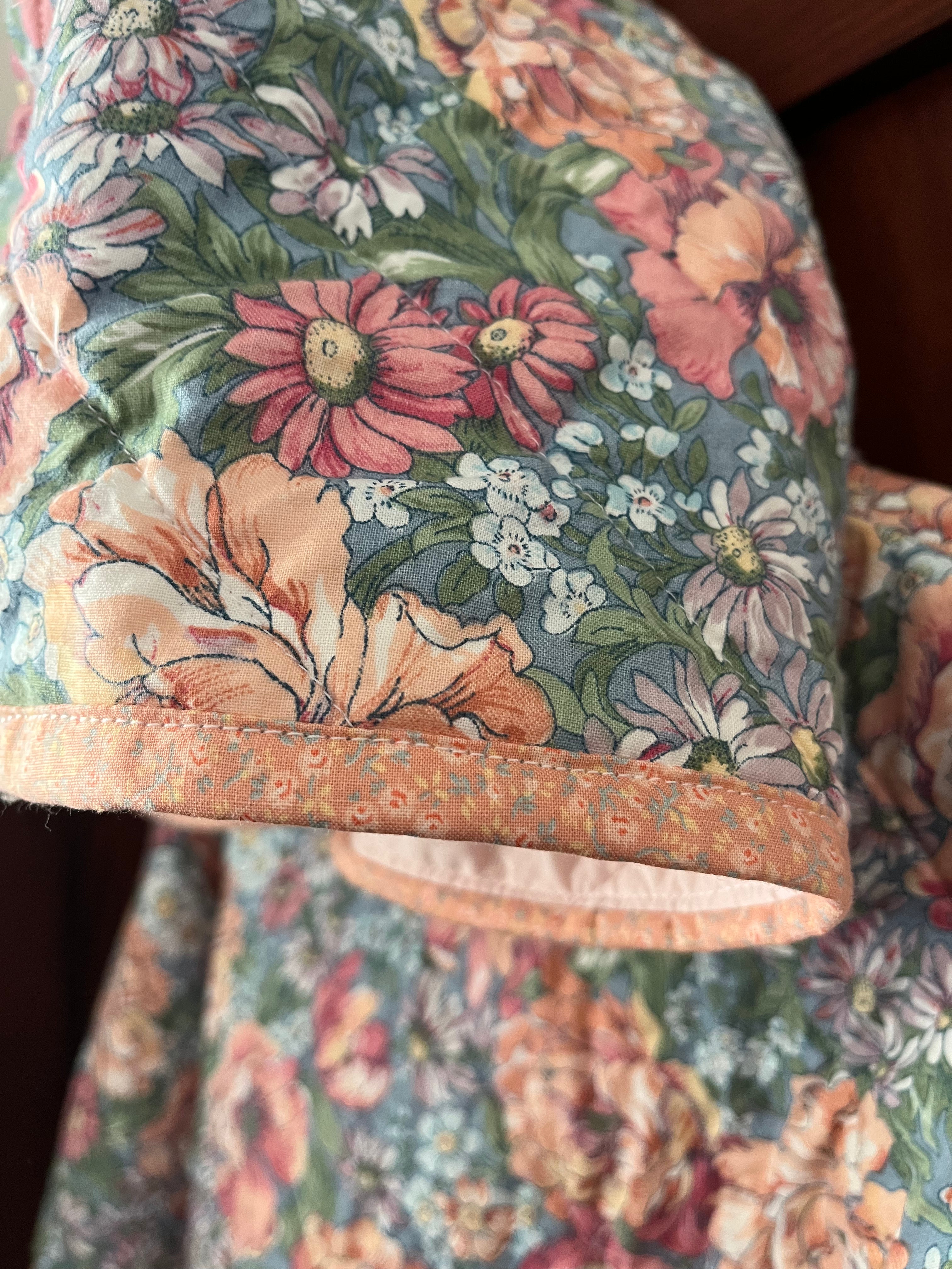 Coral Blossom Meadow Hoodie