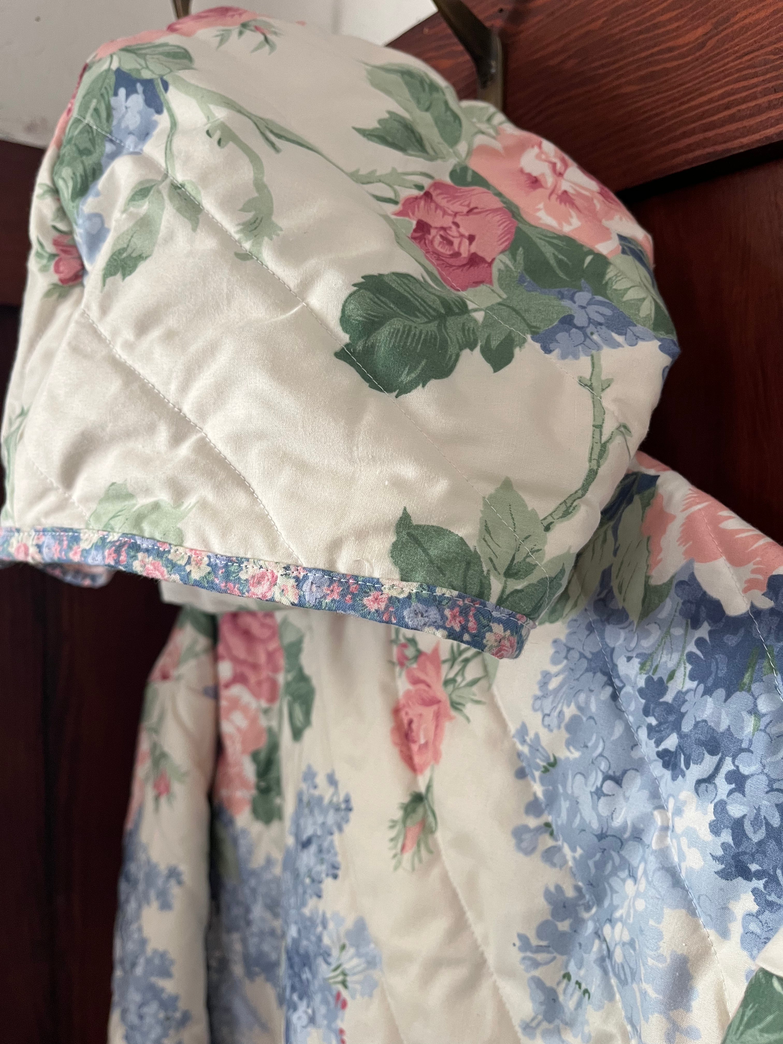 Rose & Lilac Meadow Quilted Hoodie