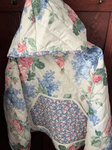 Rose & Lilac Meadow Quilted Hoodie