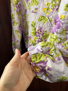 Lavender Garden Quilted Hoodie