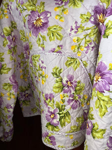 Lavender Garden Quilted Hoodie