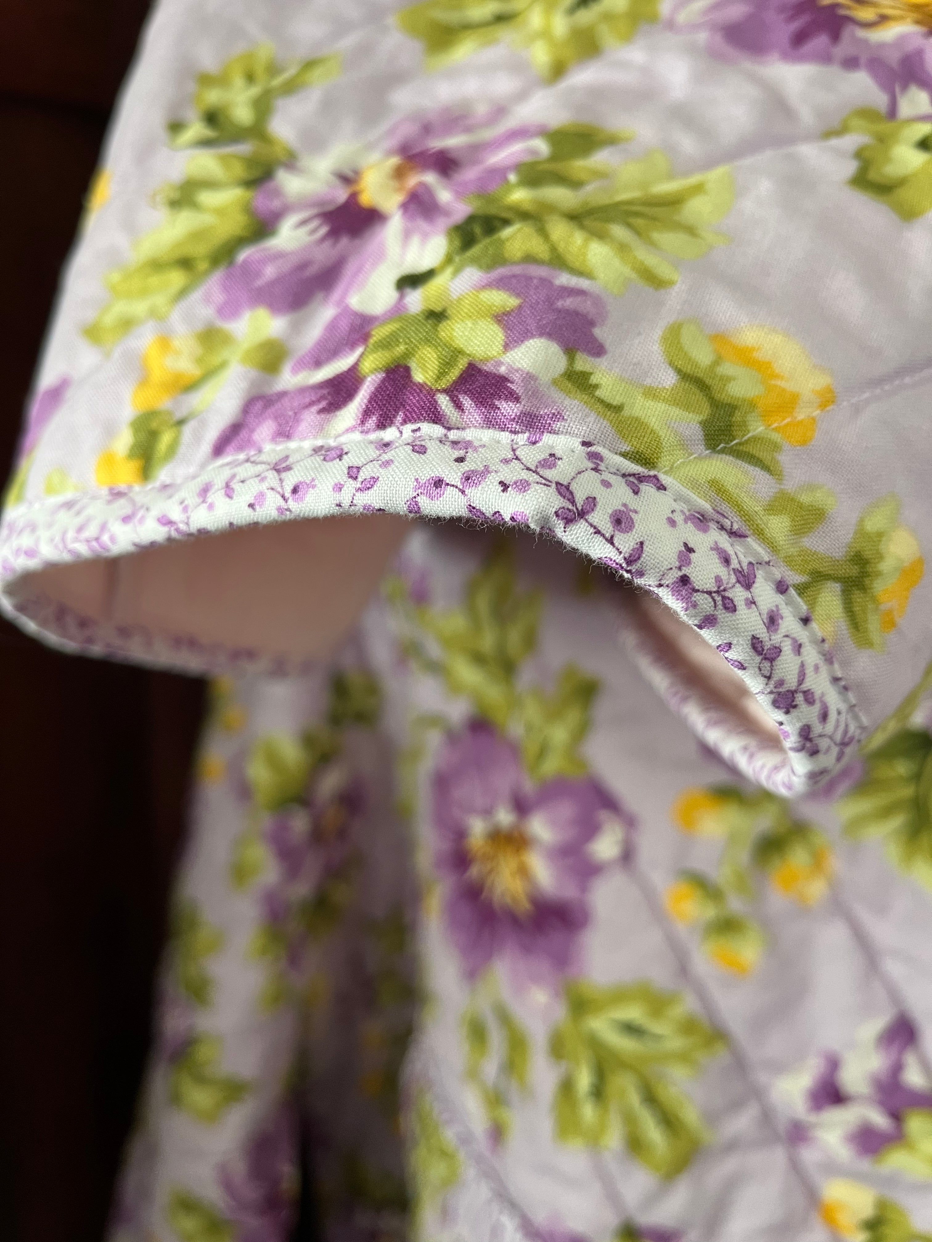 Lavender Garden Quilted Hoodie