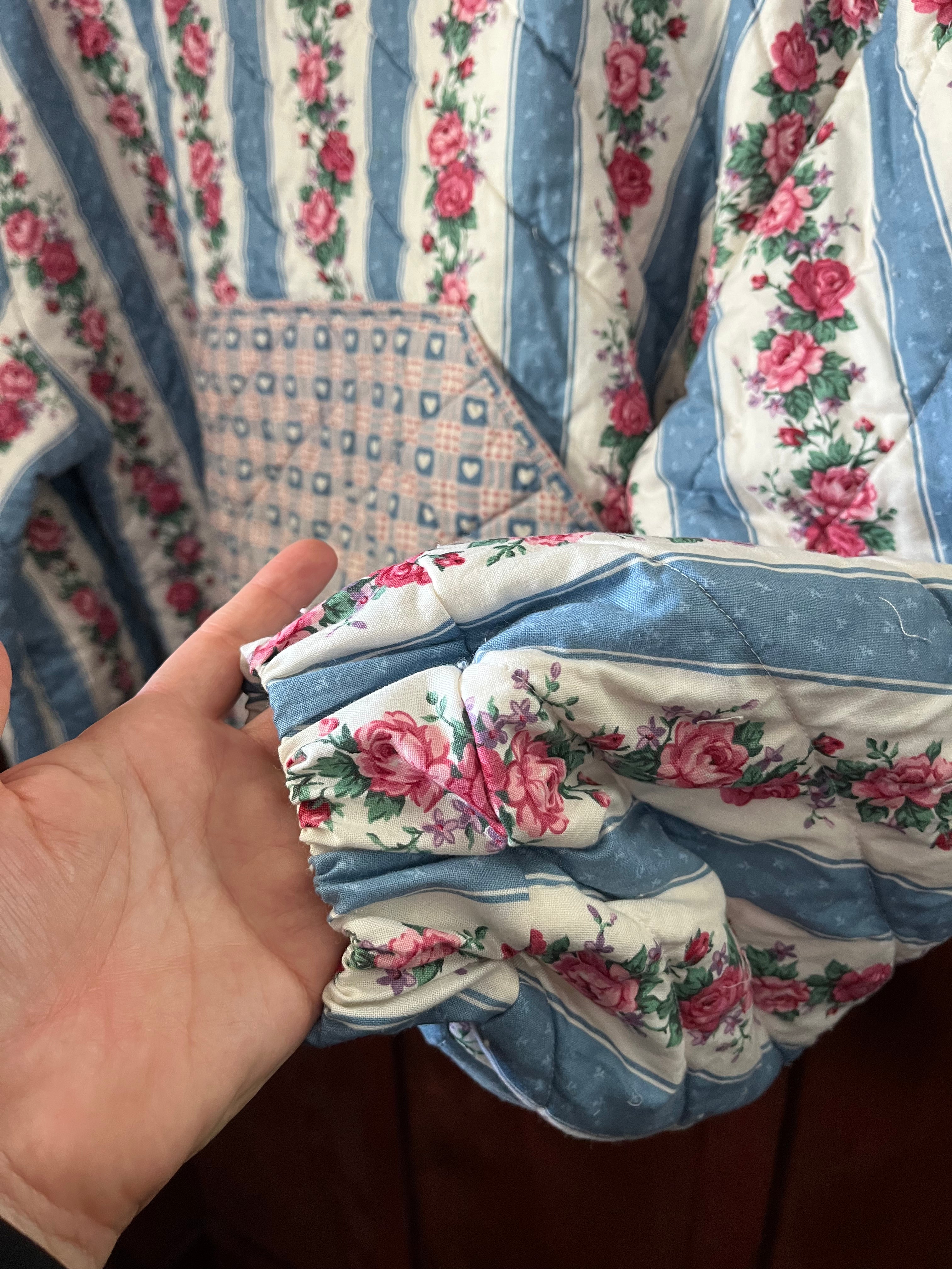 Floral Stripe Roses Hoodie
