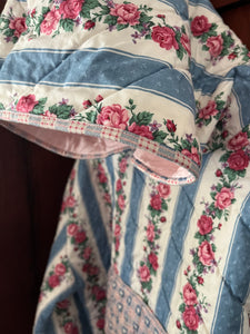 Floral Stripe Roses Hoodie