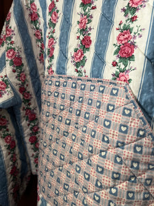 Floral Stripe Roses Hoodie