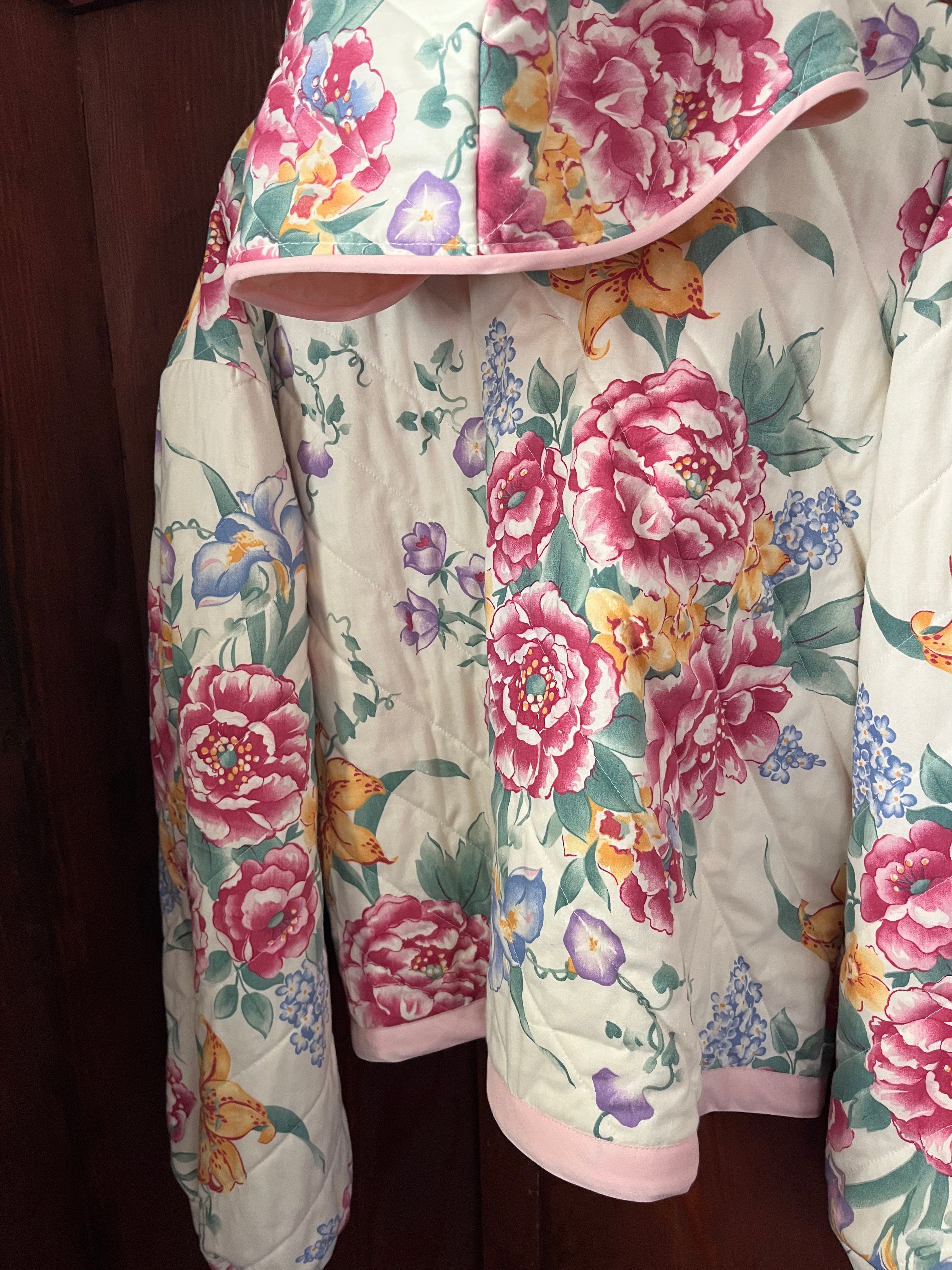 Blossoms in Bloom Quilted Hoodie