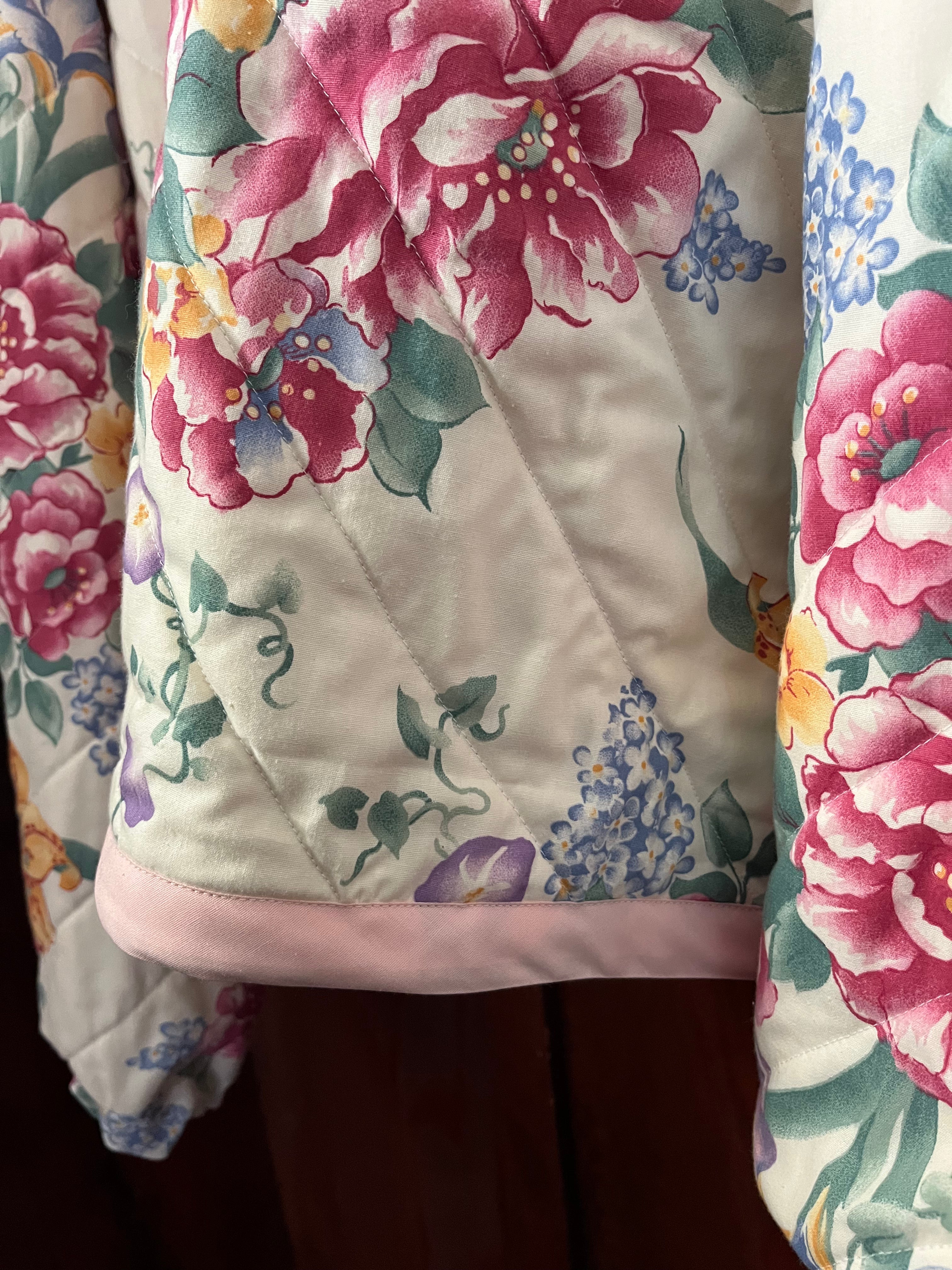 Blossoms in Bloom Quilted Hoodie