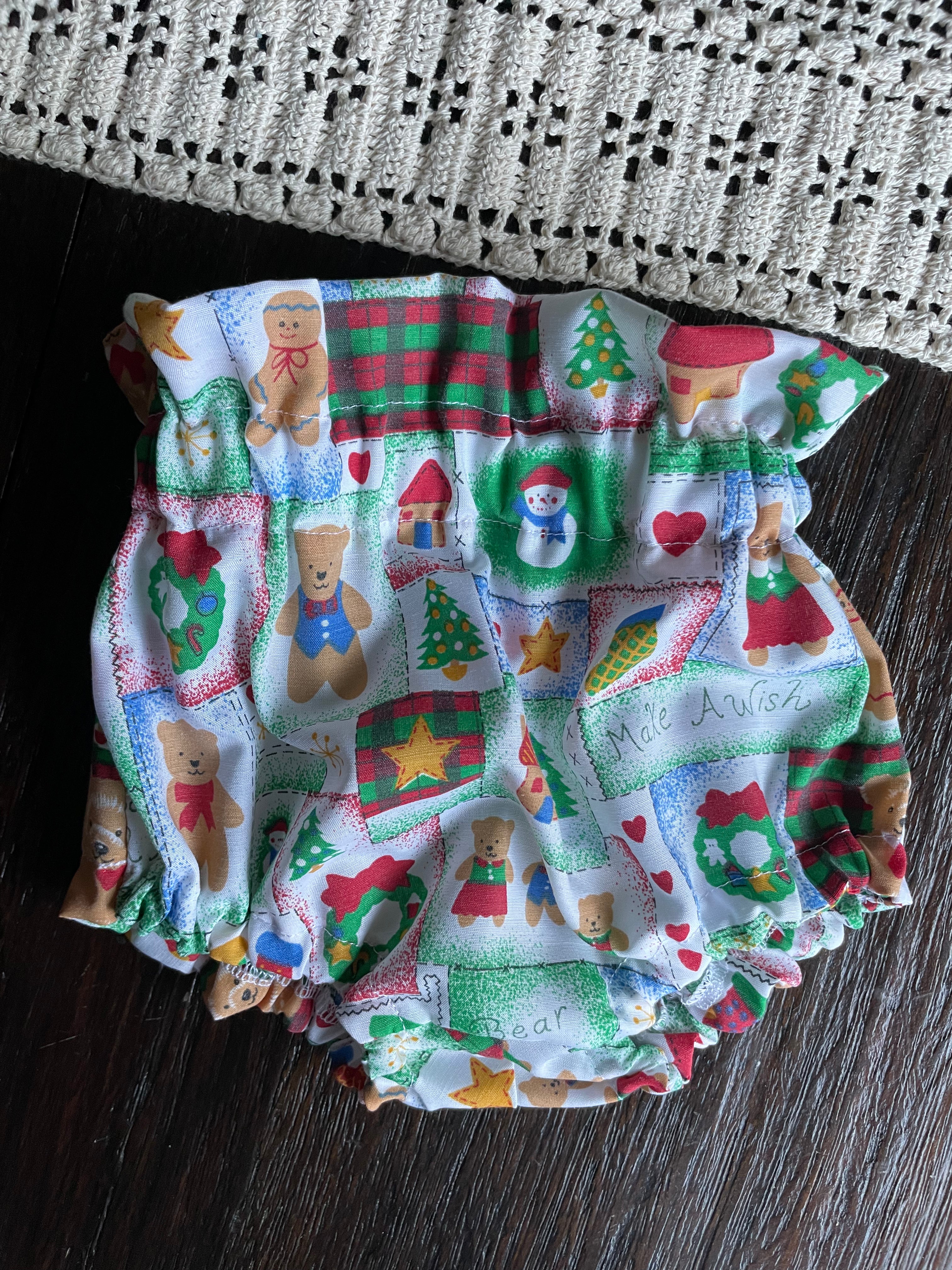 High Waisted Bloomers Vintage Christmas | Size 1-3m