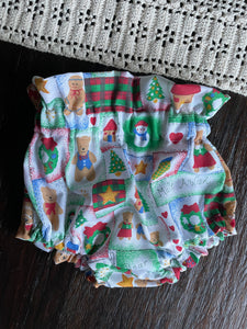 High Waisted Bloomers Vintage Christmas | Size 1-3m