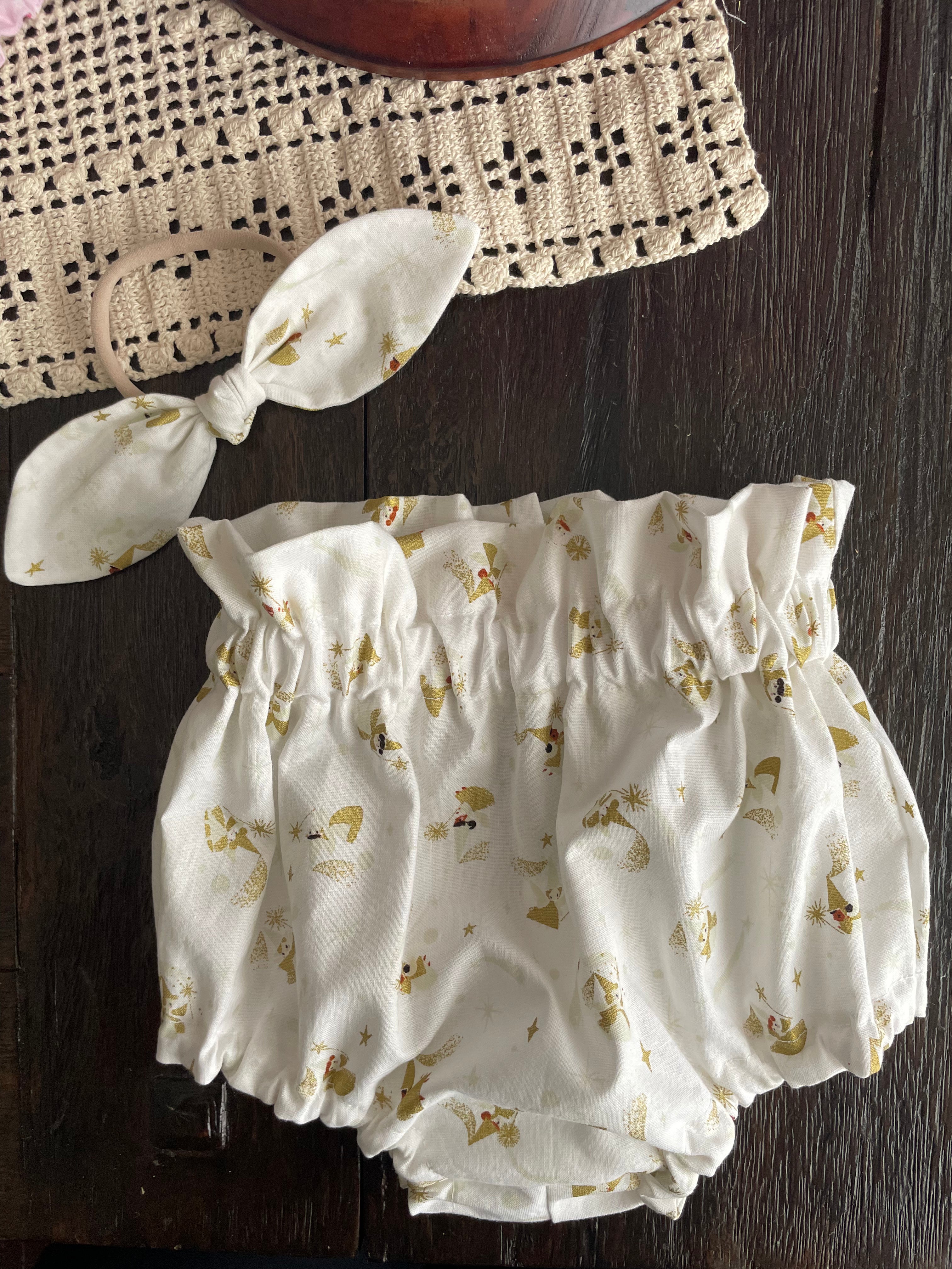 High Waisted Golden Fairies Bloomers  | 9-12m