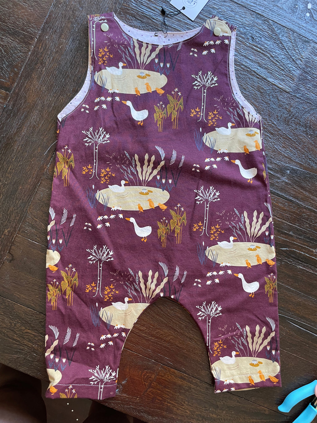 River Jumpsuit - Duck Pond Burgundy | Size 12-18m.