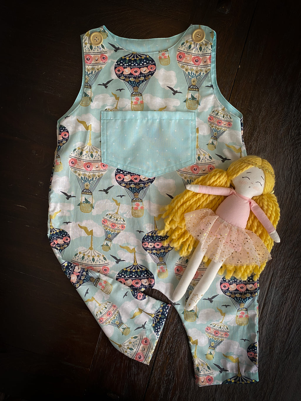 River Jumpsuit - Flowers Hot Ballon | Size 2-3y.