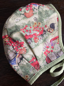 Child Bonnet Flowers Rooster | Size 6-12m.
